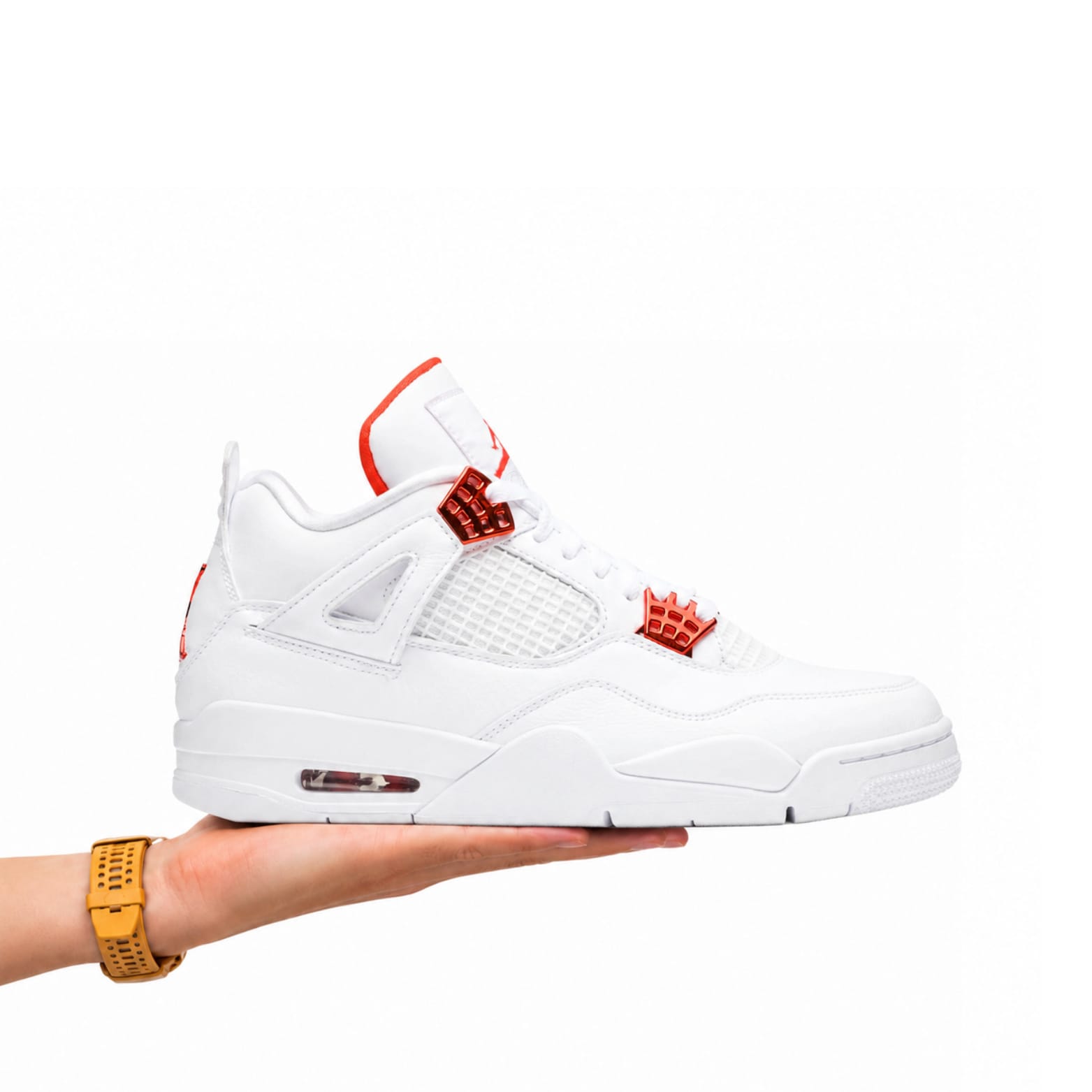 Nike Air Retro 4 Red Metallic Sneaker For Men's
