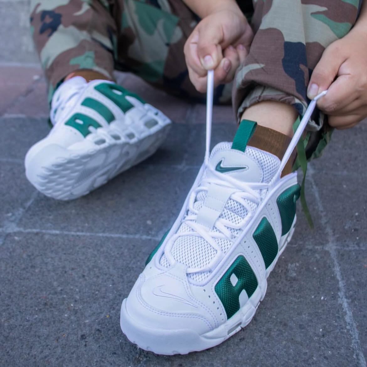 Nike Air More Uptempo Low White Green Sneaker - Image 7