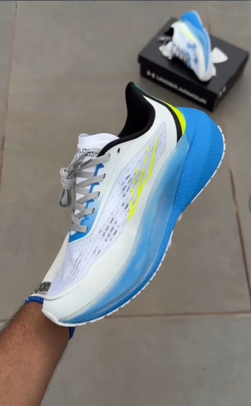 Under Armour Velociti Distance Off-White Blue Running shoes - Image 2