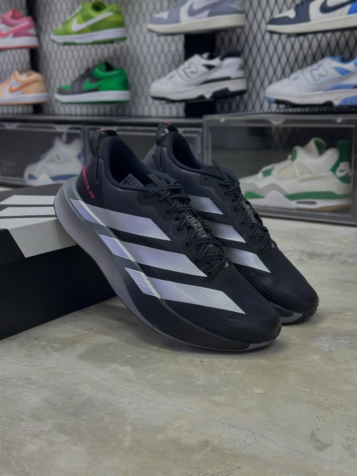 Adidas Adizero Evo SL ATR Black Silver Running Shoes - Image 7