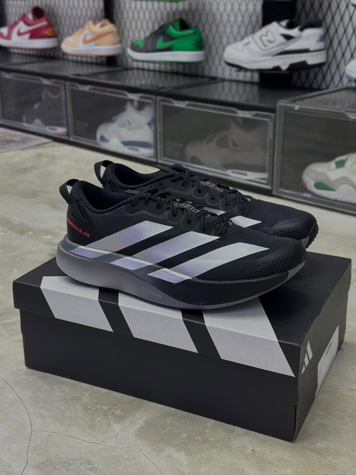 Adidas Adizero Evo SL ATR Black Silver Running Shoes - Image 6