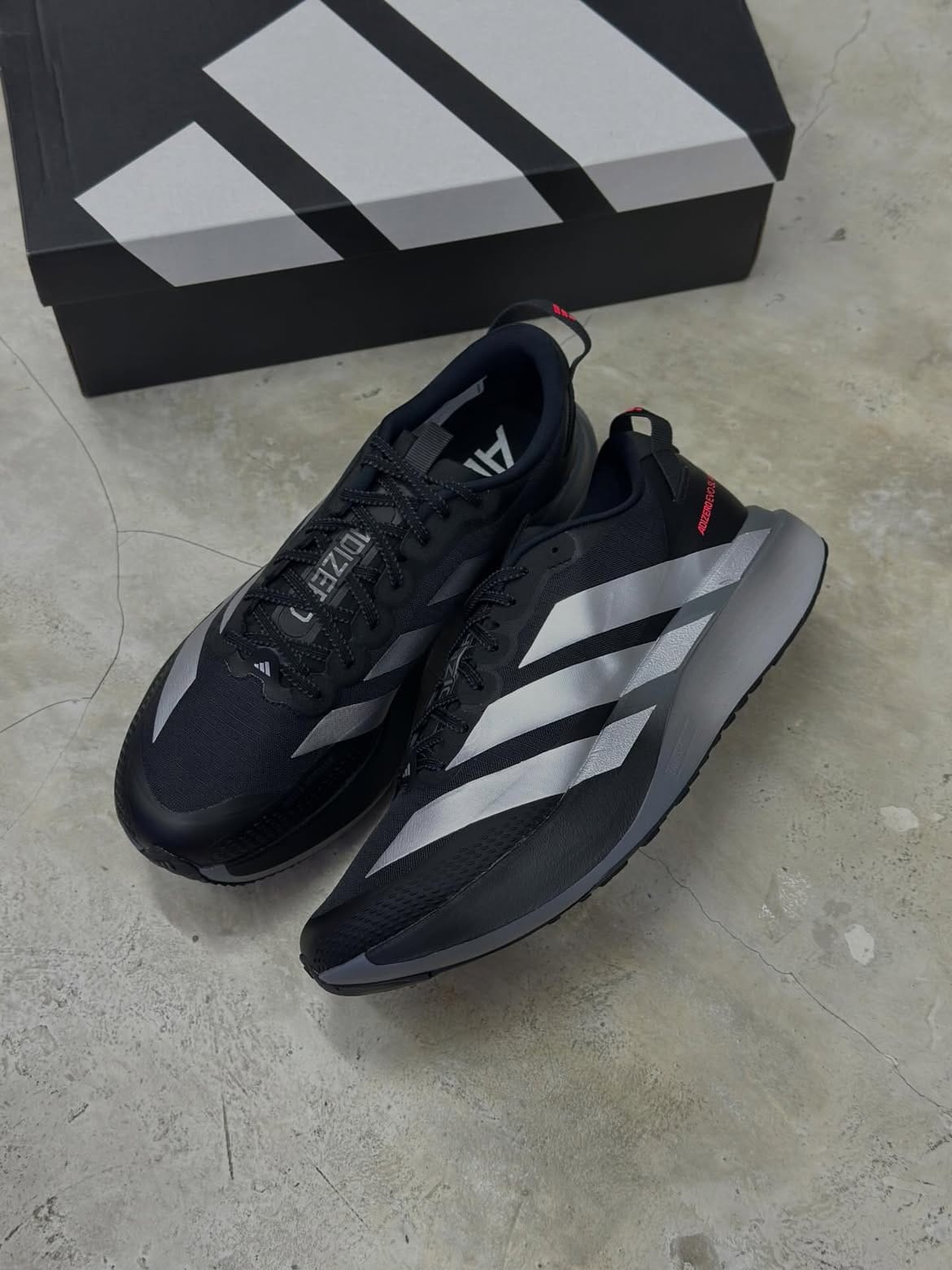 Adidas Adizero Evo SL ATR Black Silver Running Shoes - Image 2