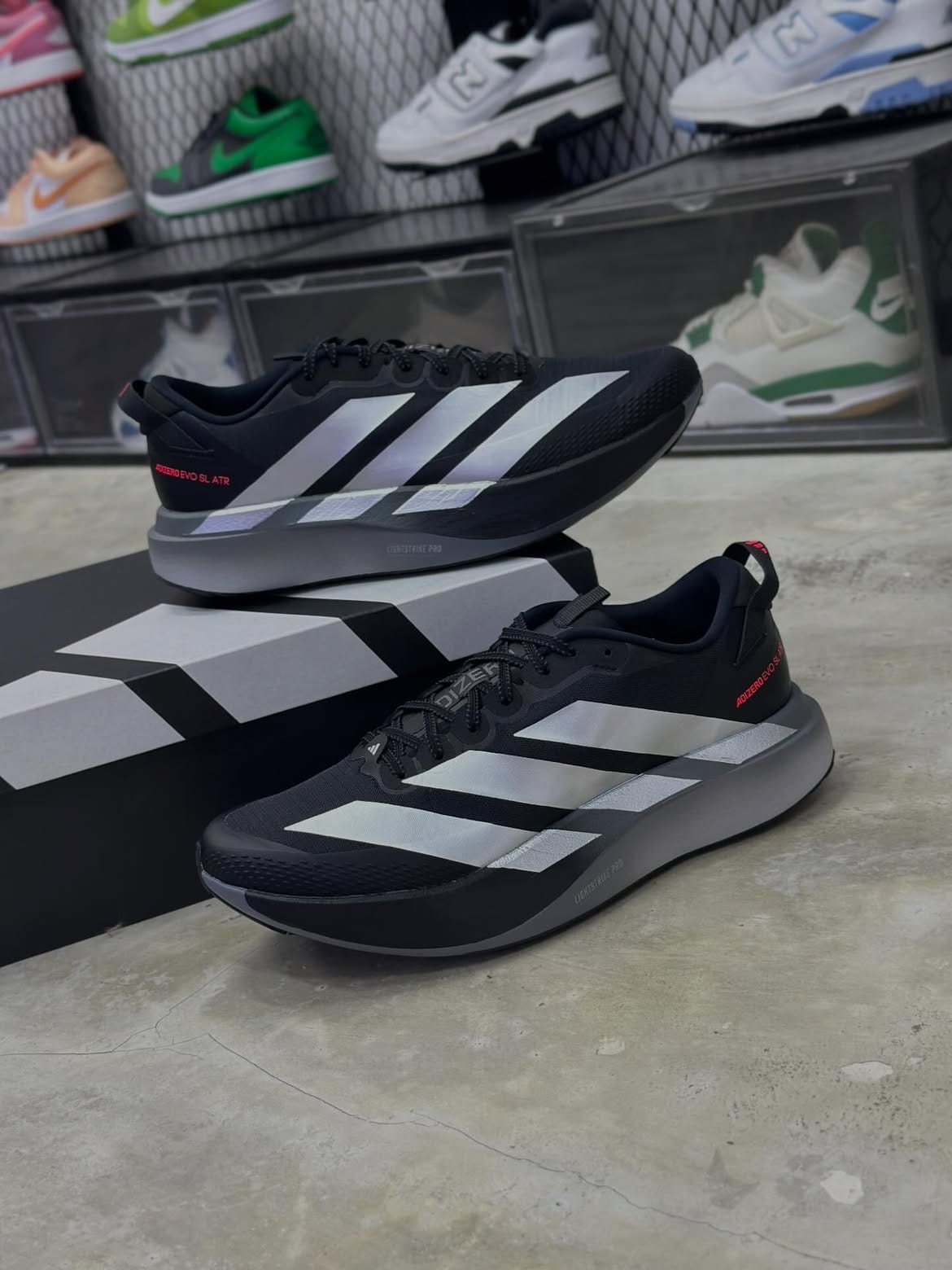 Adidas Adizero Evo SL ATR Black Silver Running Shoes - Image 4