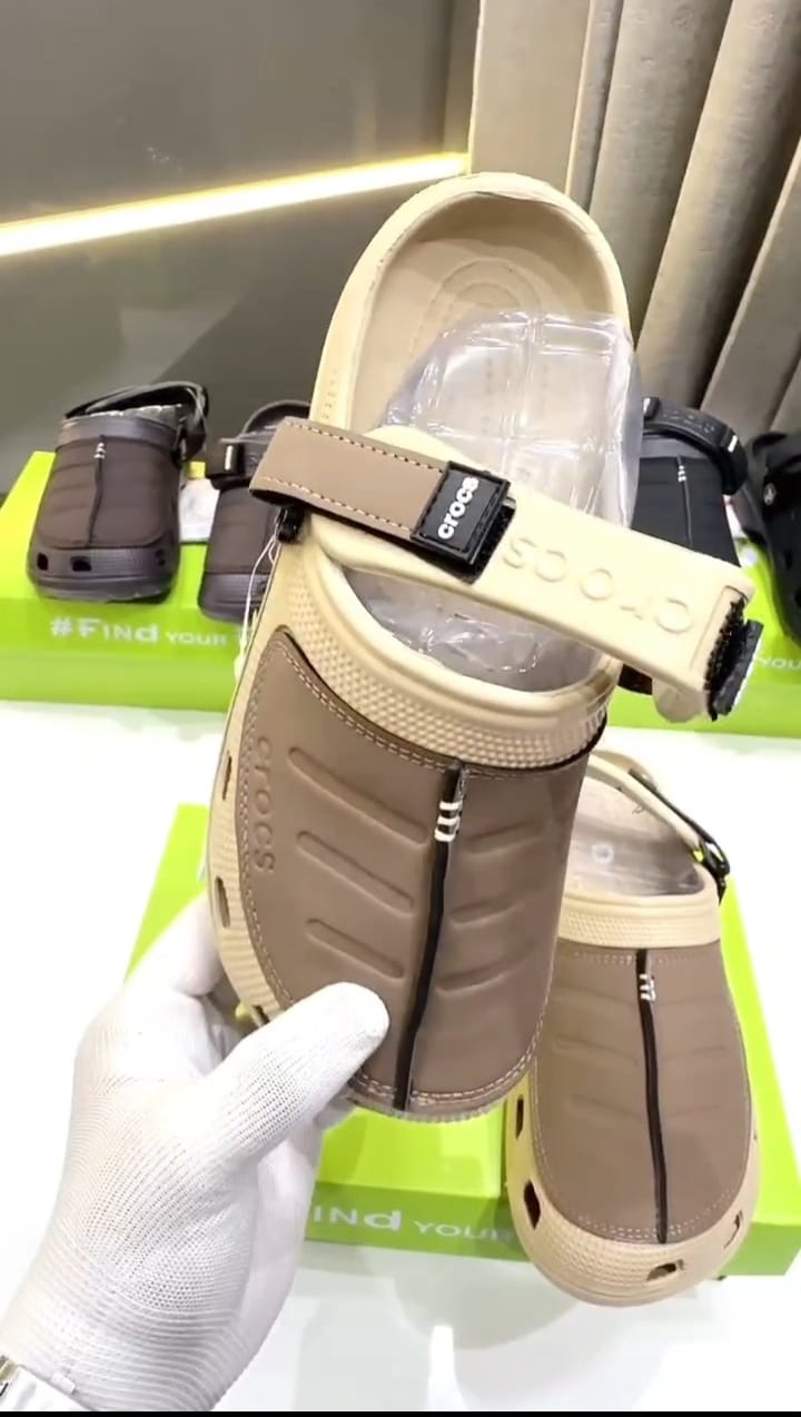 Crocs Beige / Taupe-Brown Clogs - Image 2