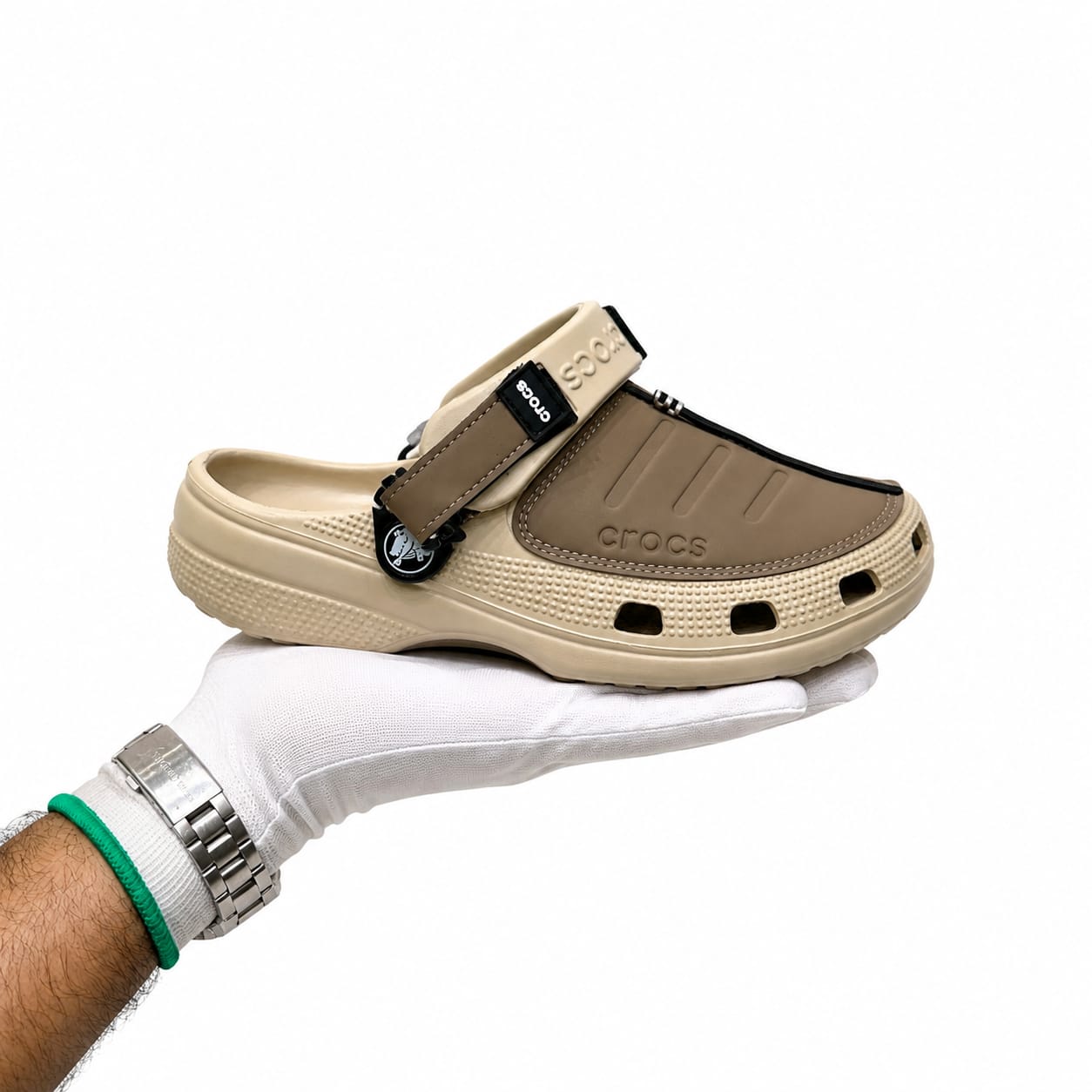 Crocs Beige / Taupe-Brown Clogs