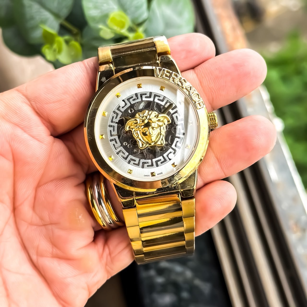 Versace Automatic White Gold