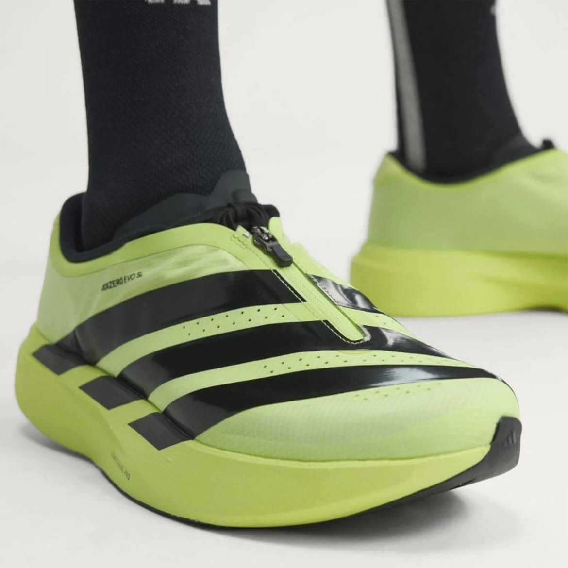 Adidas Adizero Evo Sl Zip Green Performance Running Shoe - Image 2